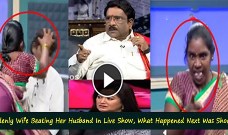 Suddenly Wife Beating Her Husband In Live Show, What Happened Next Was Shocking