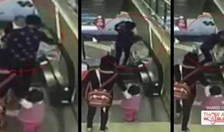 Baby boy accidentally dropped to his death after grandma lost footing on escalator