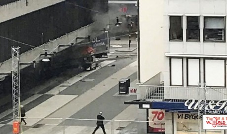 Stockholm lorry rams crowds, killing 'at least four people'