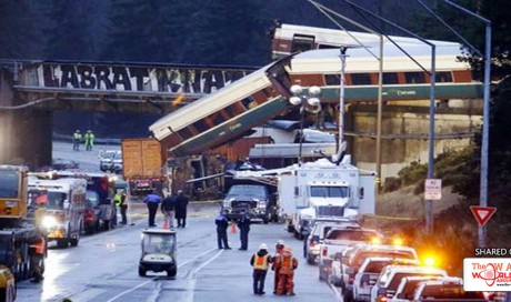 In pics: Amtrak train in US derails during debut run on new route, falls on road