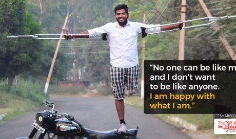 This Boy Lost His Leg in a Train Accident But Still Plays Cricket And Rides Bike 