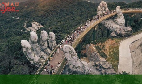 Behold Vietnam's Enchanting Golden Bridge That Looks Like It's Straight Out Of Wonderland