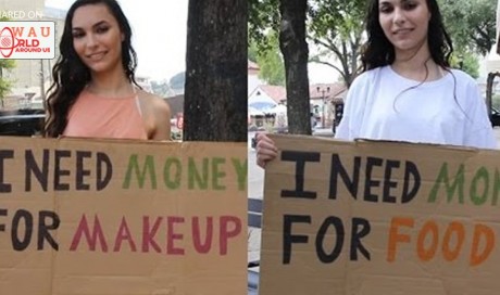 Would You Help a Hot Girl Who Needs Makeup or a Homeless Woman Who Need for Food? | Life | WAU