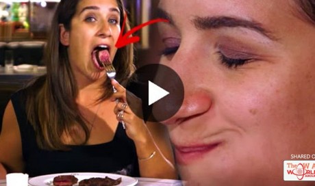 After 22 Years Of Being A Vegetarian, She Eats Meat For The First Time And Goes Crazy! This Will Make Your Day!