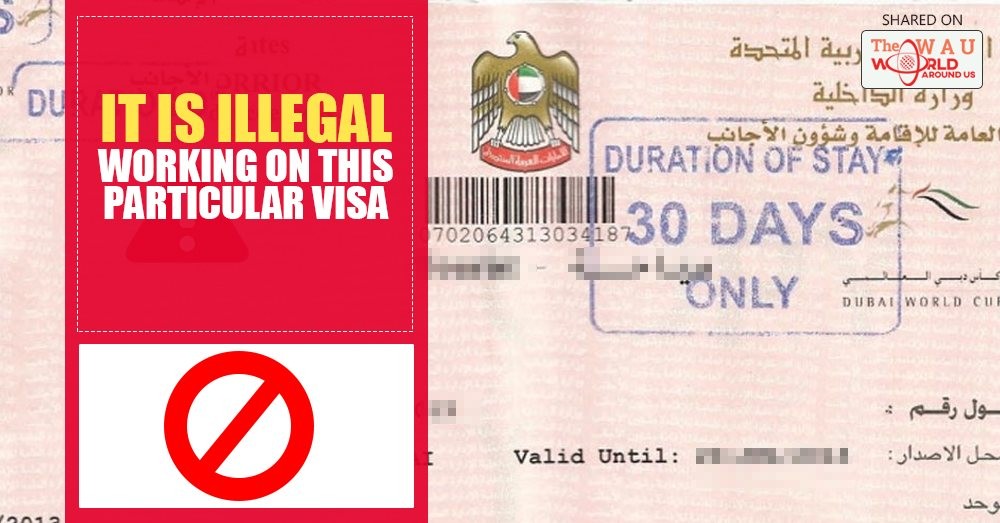 working on visit visa in uae is illegal