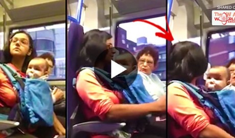 CAUGHT ON CAM: Exhausted Mother Boards First Class Train, But This Old Woman Refused To Let Her Sit!
