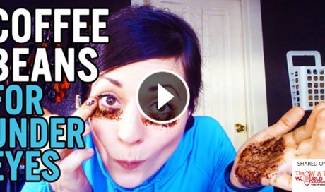 This Woman Puts Coffee Grounds Under Her Eyes,,And When She Removes It, Here's What Happened
