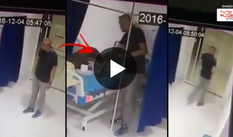 Watch: Shameless Man Caught on CCTV While Robbing Patient's Wife Inside Hospital 
