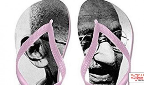 After flag incident, slippers with Gandhi image now on Amazon