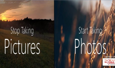 Stop Taking Pictures. Start Taking Photos.