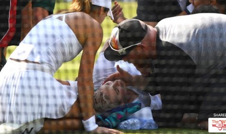 Horrifying cries for help as Wimbledon contender collapses