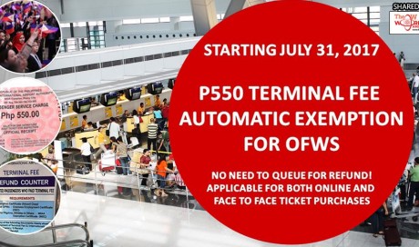 Automatic terminal fee exemption for OFWs starts July 31