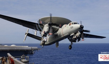 WATCH: US Navy Spy Plane Narrowly Avoids Plunging Into Ocean