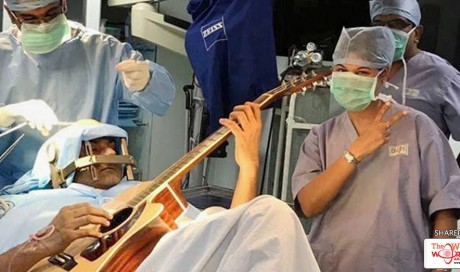 Man Plays The Guitar As Doctors Operate Upon His Brain In Bengaluru