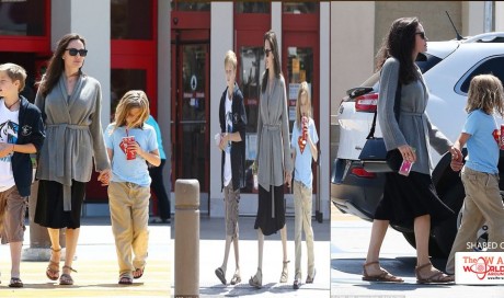 Just browsing! Angelina Jolie looks every bit the normal mom as she takes Shiloh and Vivienne shopping at Target