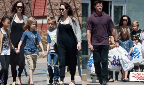 She's a cool mom! Angelina Jolie looks relaxed in black as she treats her kids to a Toys R Us shopping spree
