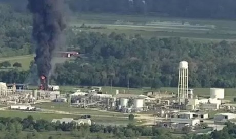Waters recede at chemical plant in Houston, but explosions still likely