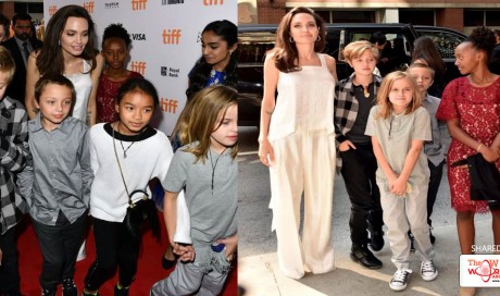 Angelina Jolie glows as she is supported by her six children at the premiere for her new film The Breadwinner at the Toronto Film Festival