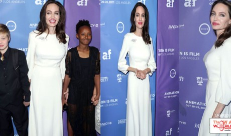Angelina Jolie Walks Hand-in-Hand with Older Daughters Shiloh and Zahara on the Red Carpet