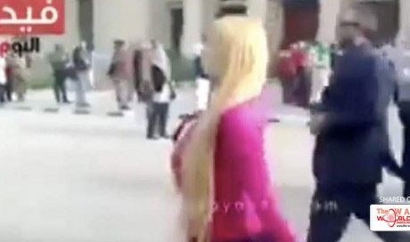 Video: Woman in pink harassed, groped by crowd in Egypt
