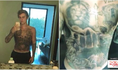 Justin Bieber gets his entire torso tattooed. Check it out
