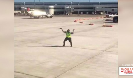Airport Worker Spotted Dancing On Tarmac