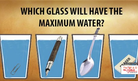 What is the solution to this question of logic, which glass will have the greatest amount of water?