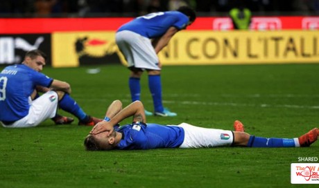 Stunned Italy fail to reach 2018 FIFA World Cup, Sweden qualify