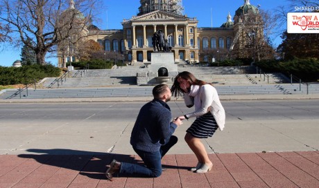 'Real love exists': Iowa couple's viral engagement photo inspires the internet