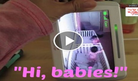 Watch What Happens When These Twins Hear Mommy’s Voice on the Monitor
