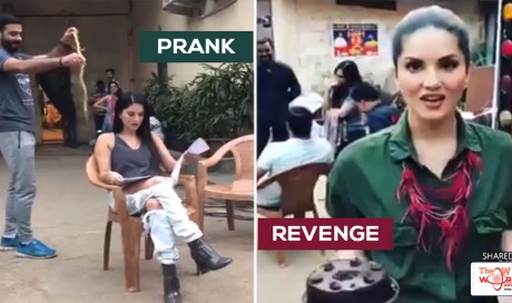 Watch: Sunny Leone gets her revenge by playing a prank of her own