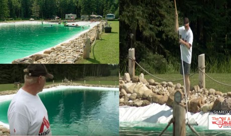 Couple Builds Massive Swimming Pond On Their Farm And It’s Awesome