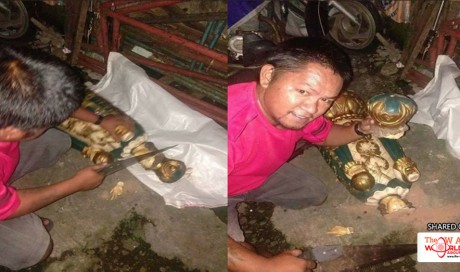 The Photo Of This Man Destroying Sto. Nino Statue Is Now Making Rounds Online