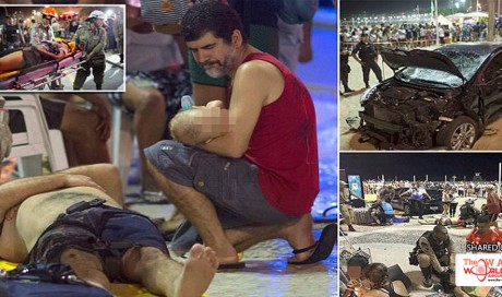 Horror on Copacabana beach: Eight-month-old baby is killed and 15 people hurt as car ploughs into pedestrians on tourist-packed Rio promenade 'after driver had an epileptic fit'  