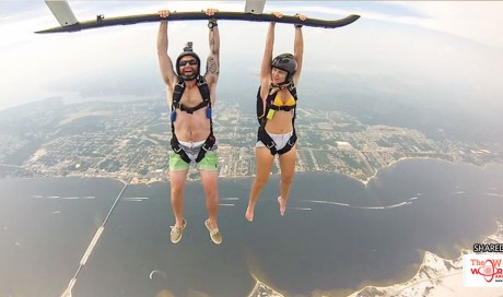Watching These Daredevils Jump From A Helicopter Will Make Your Palms Sweat!