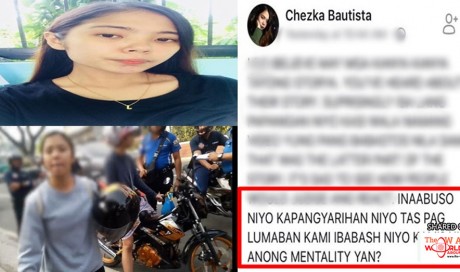 Helmet Girl Chezka Bautista Slams Bashers In Social Media