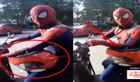 Guy Wearing Spiderman Costume Leaves Message For Helmet Girl Chezka Bautista