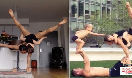 See This Former Cirque Du Soleil Gymnast Do Amazing Stunts with Her Kids