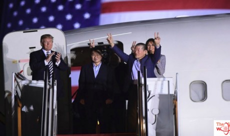 American prisoners freed by North Korea meet with Donald Trump