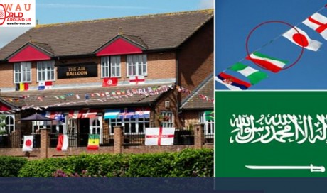 Brewery giant forced to remove Saudi Arabia flag from world cup bunting on its pubs after complaint from Muslims
