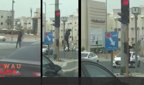 Video: Man smashes traffic camera with hammer in viral clip
