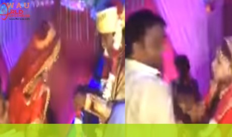 Video: Bride slaps wedding guest when he tries to lift her
