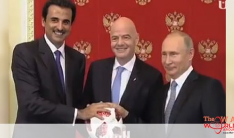 HH The Emir of Qatar received the ceremonial ball for the 2022 FIFA World Cup
