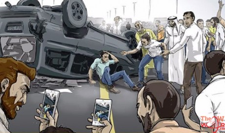 Abu Dhabi Police warning residents against crowding and taking photos at accident sites