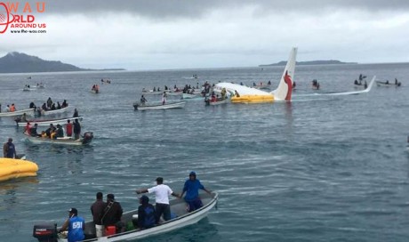 Passengers narrowly escape after flight crashes into sea : Video