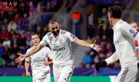 Benzema scores twice as Real Madrid thrash Viktoria Plzen 5-0