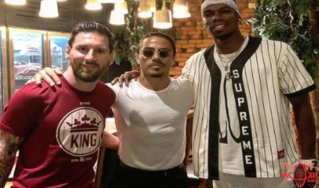 Lionel Messi and Paul Pogba chat at Salt Bae's restaurant in Dubai