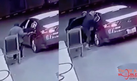 Petrol station worker being kidnapped, SR5,000 robbery in Saudi Arabia