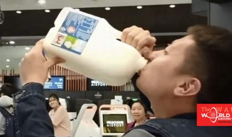 Man drinks 2.5 litres of milk at airport because he didn't want to waste it