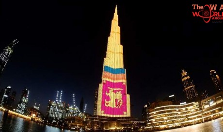 UAE paid tribute to the victims: Dubai's Burj Khalifa lights up with Sri Lanka flag